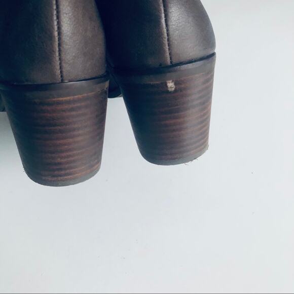 Lucky Brand 'Pincah 2' Women's 8.5 Boho Brown Leather Bootie Ankle Boot Beaded - Picture 8 of 13